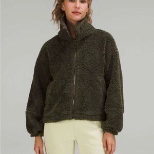 Lululemon Women's Olive Green Fleece Jacket